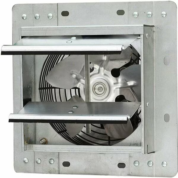 Silver 7 in. 242 CFM Wall-Mounted Variable Speed Shutter Exhaust Fan Crawl Space Ventilator, Iliving, Mfr#: ILG8SF7V